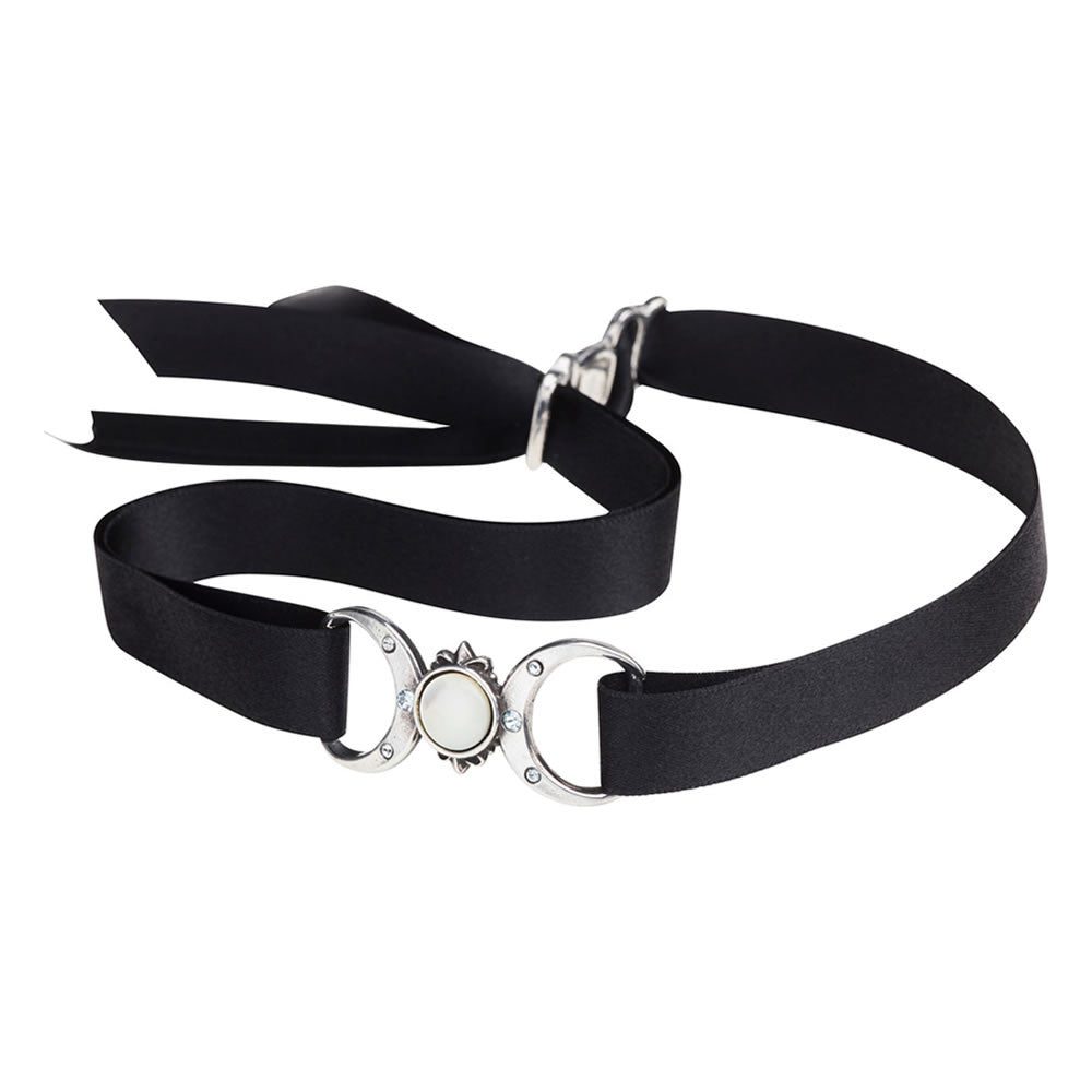 Alchemy Gothic Triple Goddess Ribbon Choker P810