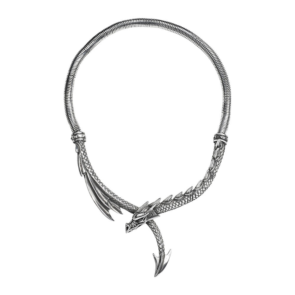 Alchemy Gothic Dragon's Lure Dramatic Necklace Snake Chain P829