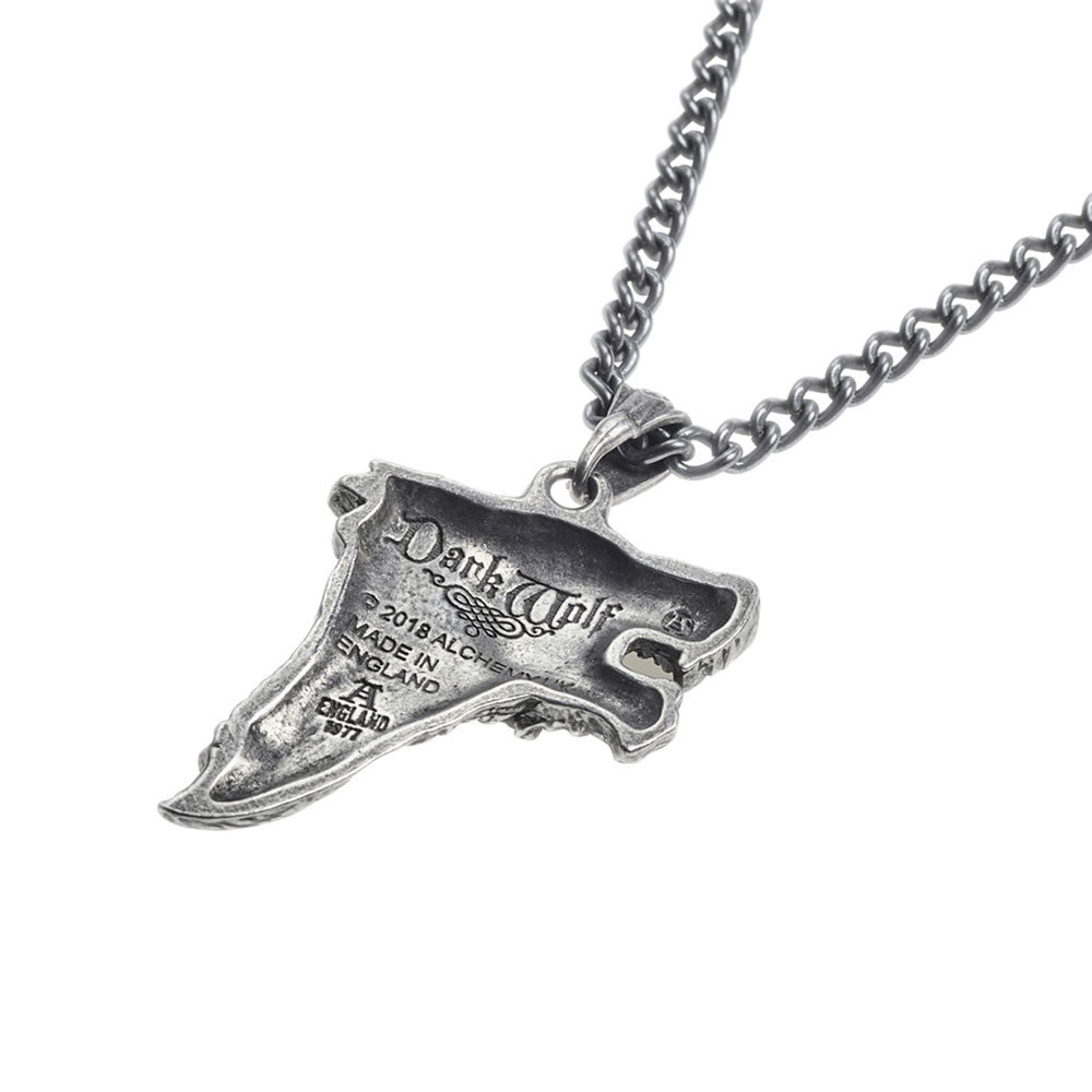 Alchemy Gothic Fierce Snarling Dark Wolf Pendant P833