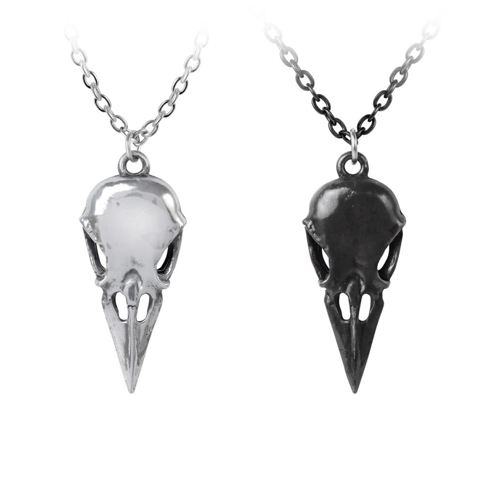 Alchemy Gothic Coeur Crane Pendant Double Necklace P834