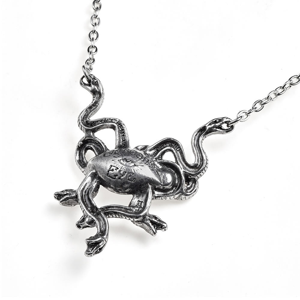 Alchemy Gothic Gorgons Green Eye Stheno Necklace P847
