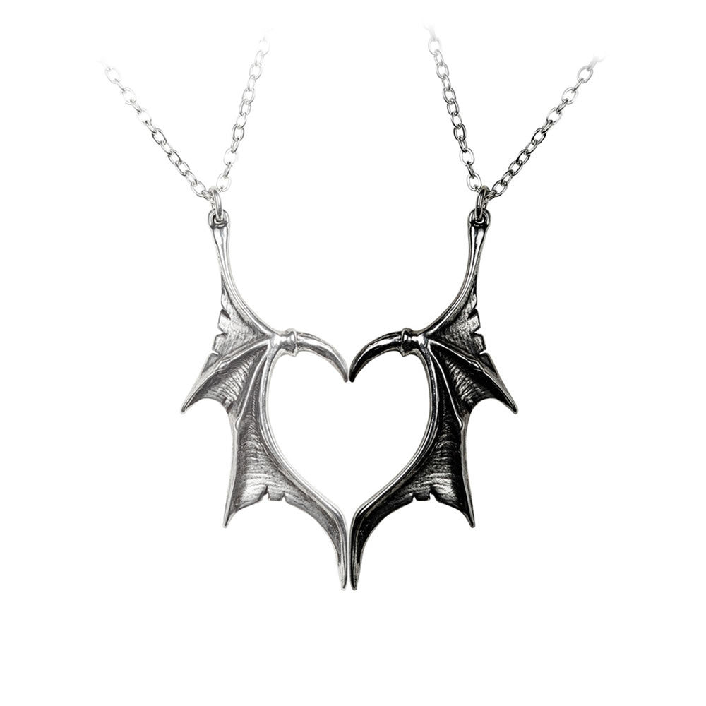 Alchemy Gothic Darkling Heart Pendant 2 in 1 Necklaces P851