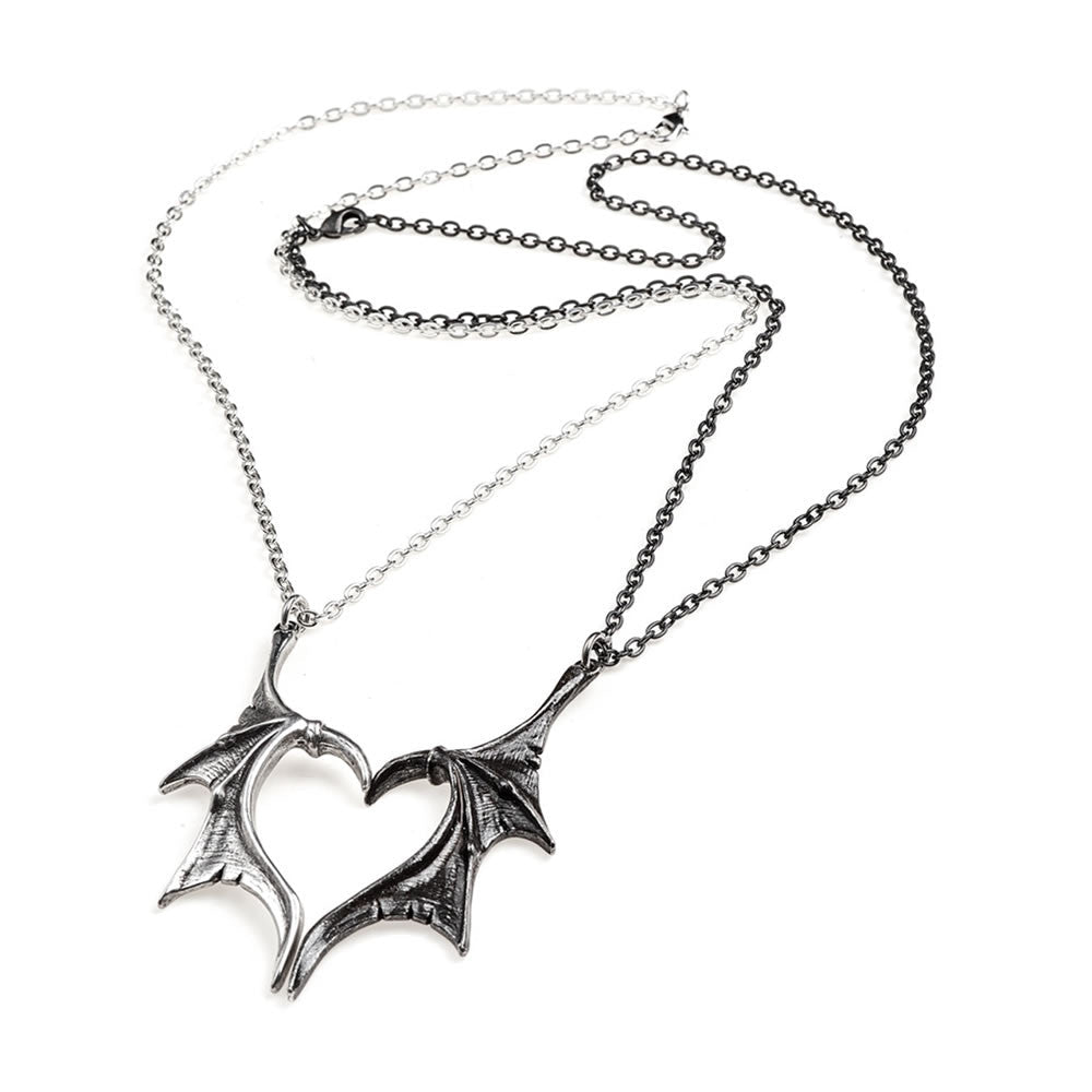 Alchemy Gothic Darkling Heart Pendant 2 in 1 Necklaces P851
