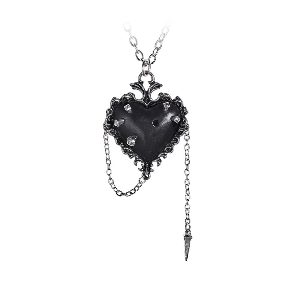 Alchemy Gothic Witches Blackened Heart Stuck w/ Pins P855