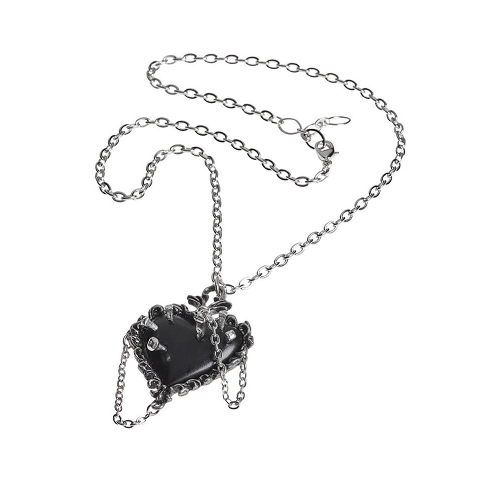 Alchemy Gothic Witches Blackened Heart Stuck w/ Pins P855