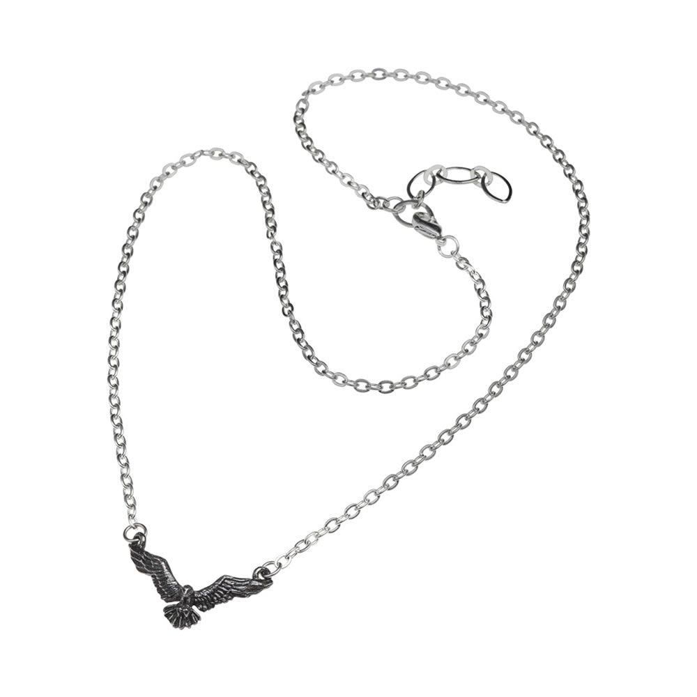 Alchemy Gothic Ravenette Pendant Flying Raven P876