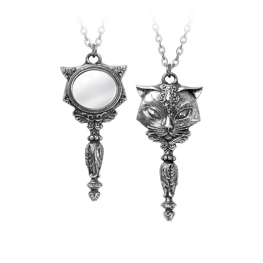 Alchemy Gothic Sacred Cat Vanitas Pendant P889