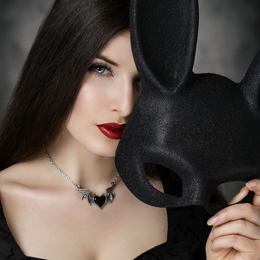 Alchemy Gothic Blacksoul Black Heart Pendant P896