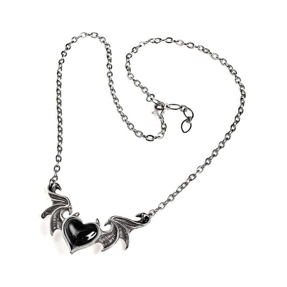 Alchemy Gothic Blacksoul Black Heart Pendant P896
