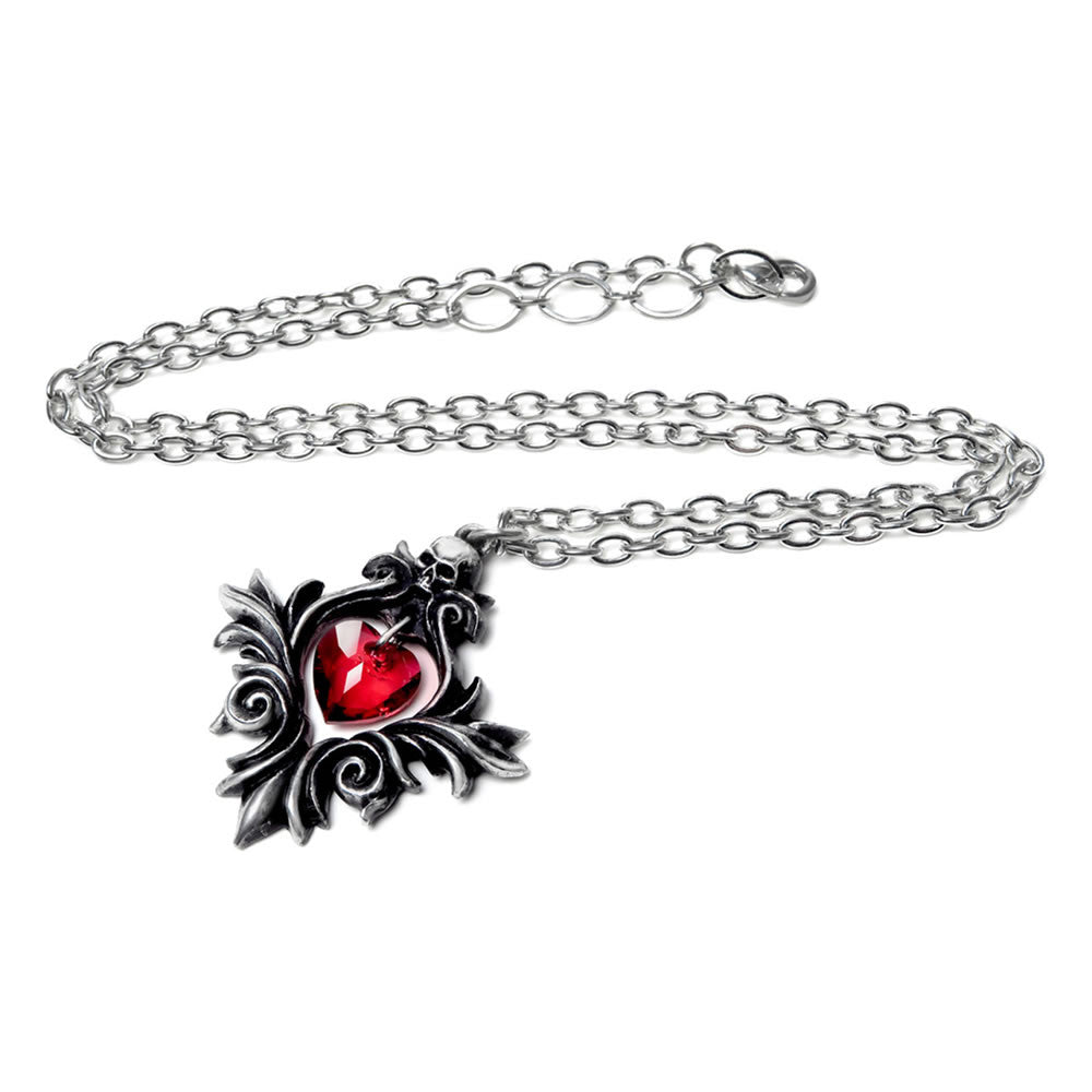 Alchemy Gothic Bouquet of Red Heart Love Pendant P905