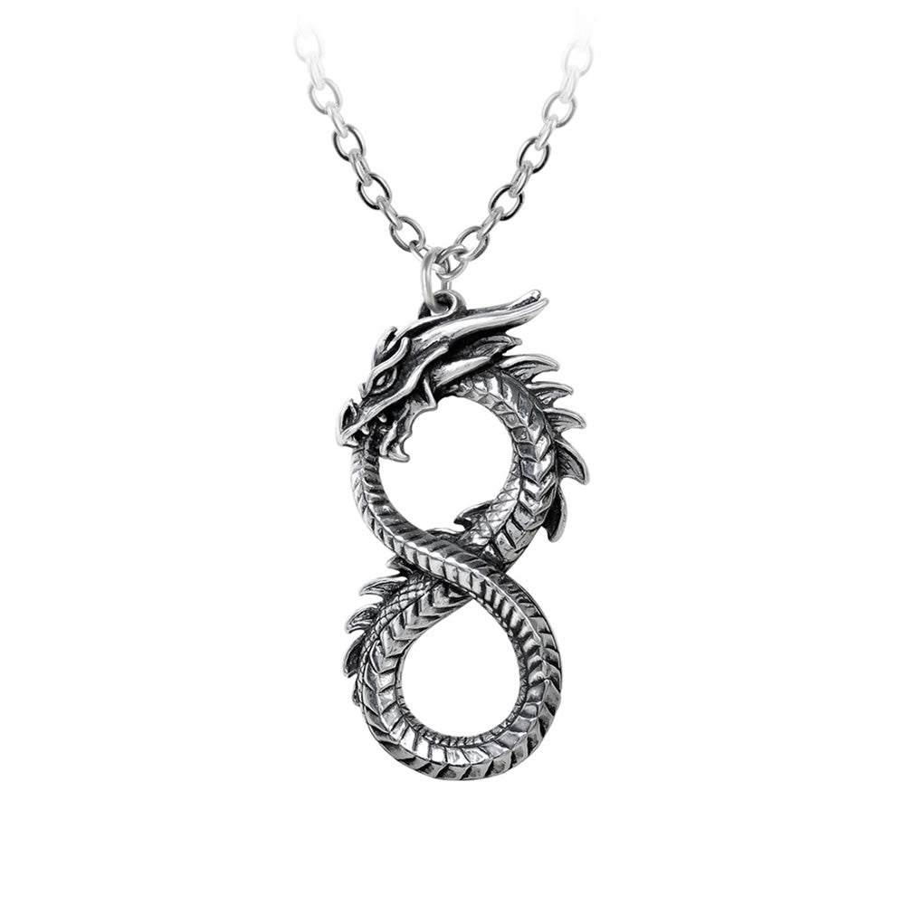 Alchemy Gothic Infinity Dragon Ouroboros Pendant P916
