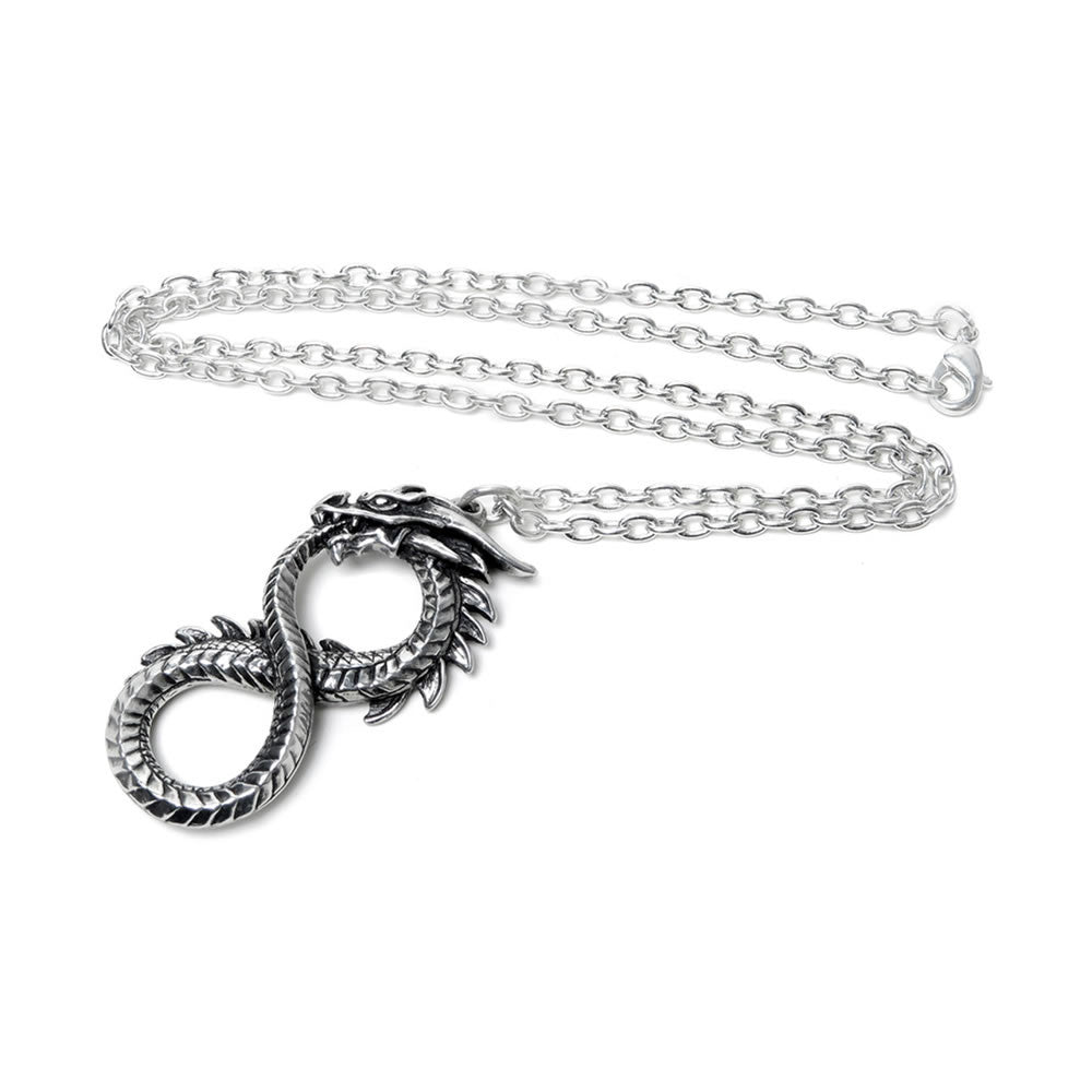 Alchemy Gothic Infinity Dragon Ouroboros Pendant P916
