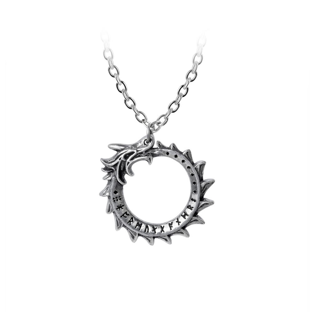 Alchemy Gothic Mini Jormungand dragon Pendant P918