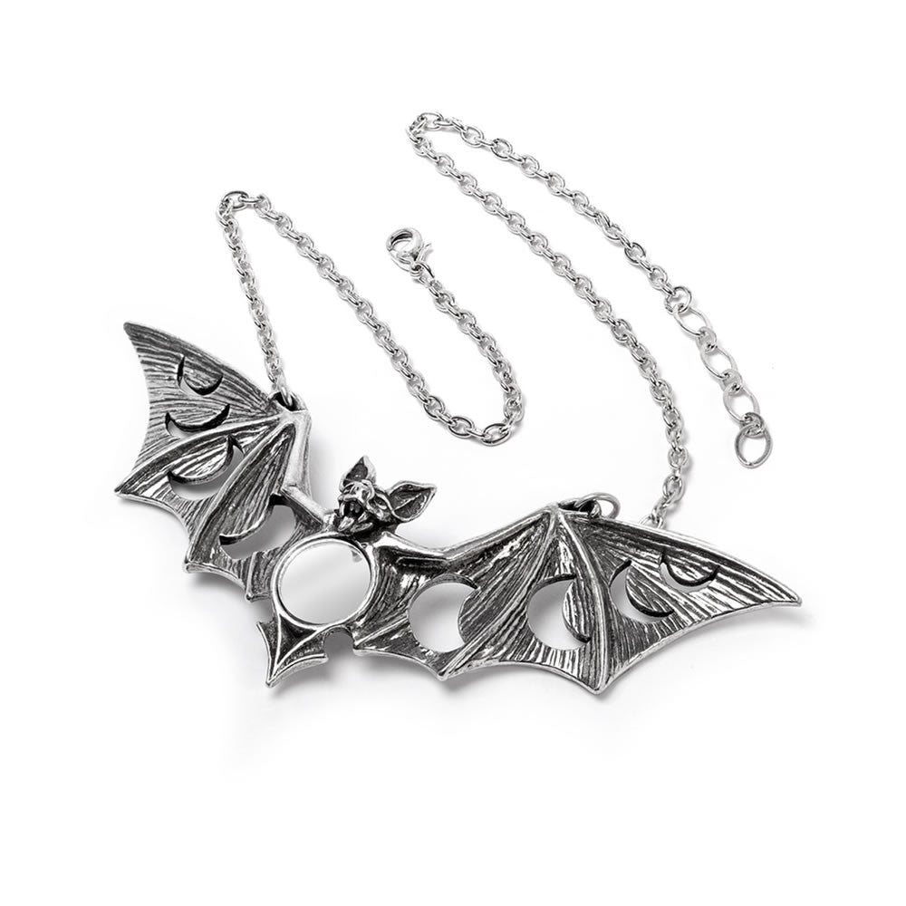 Alchemy Gothic Lunaeca Bat Necklace P922