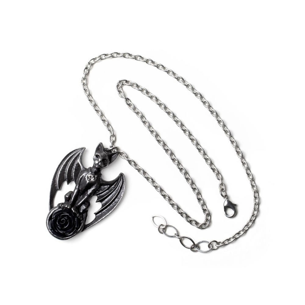 Alchemy Gothic Guardian of Soma Winged Cat Pendant P925