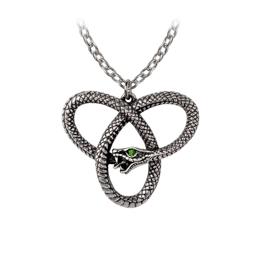 Alchemy Gothic Eve's Triquetra Serpent Pendant P929