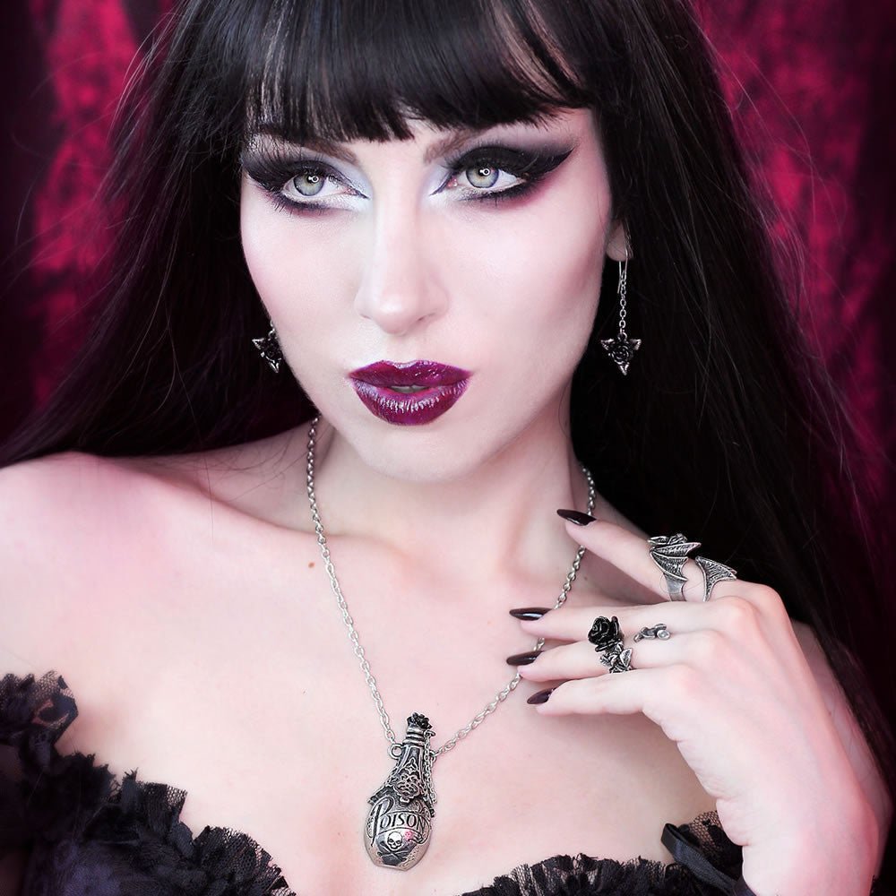 Alchemy Gothic Lucrezia's Fix Poison Bottle Necklace P940
