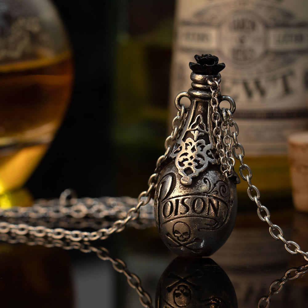 Alchemy Gothic Lucrezia's Fix Poison Bottle Necklace P940