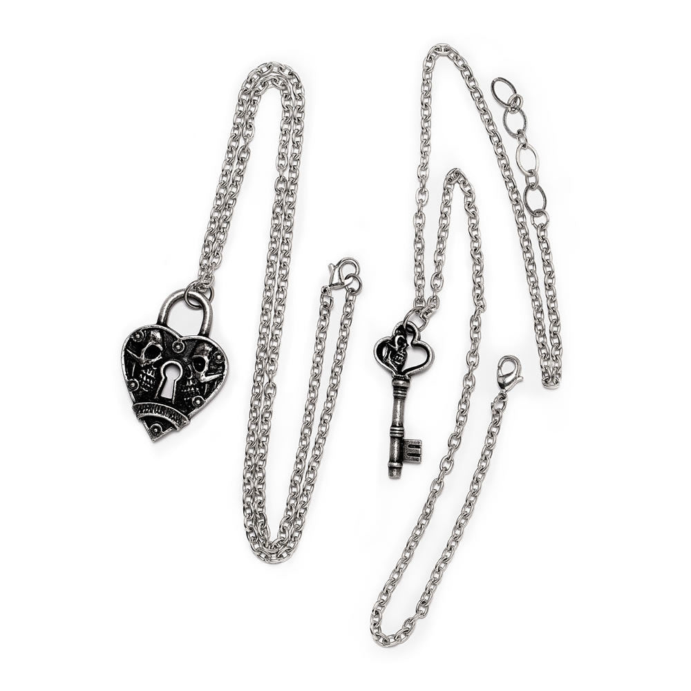 Alchemy Gothic Key To Eternity 2 Couples Pendants P943