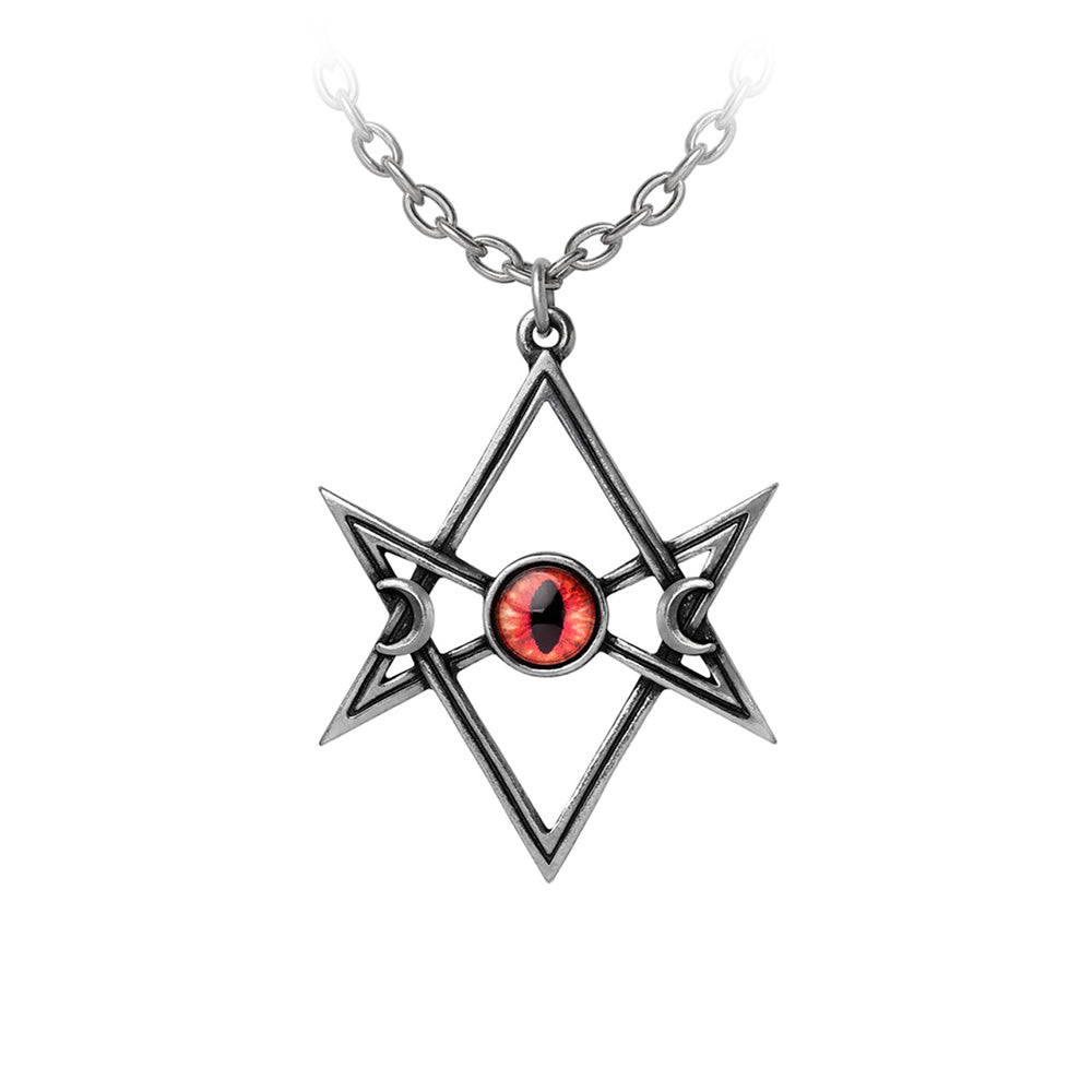 Alchemy Gothic Unicursal Hex Eye Pendant P947