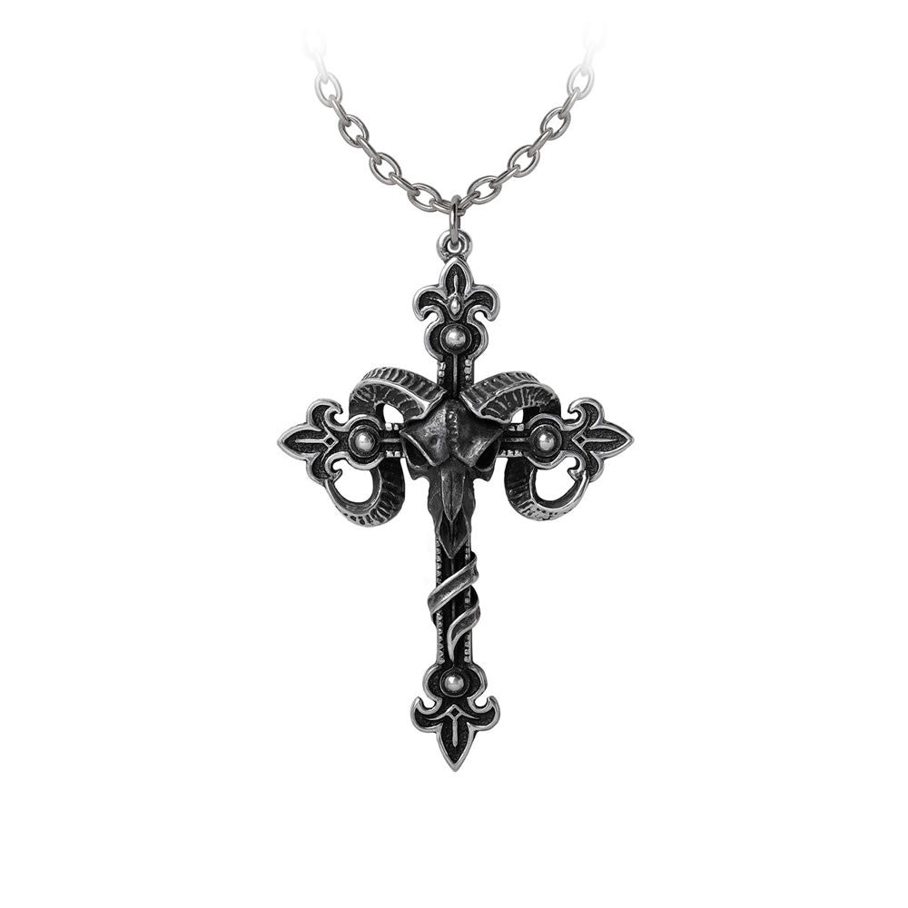 Alchemy Gothic Templar Cross of Baphomet Pendant P952