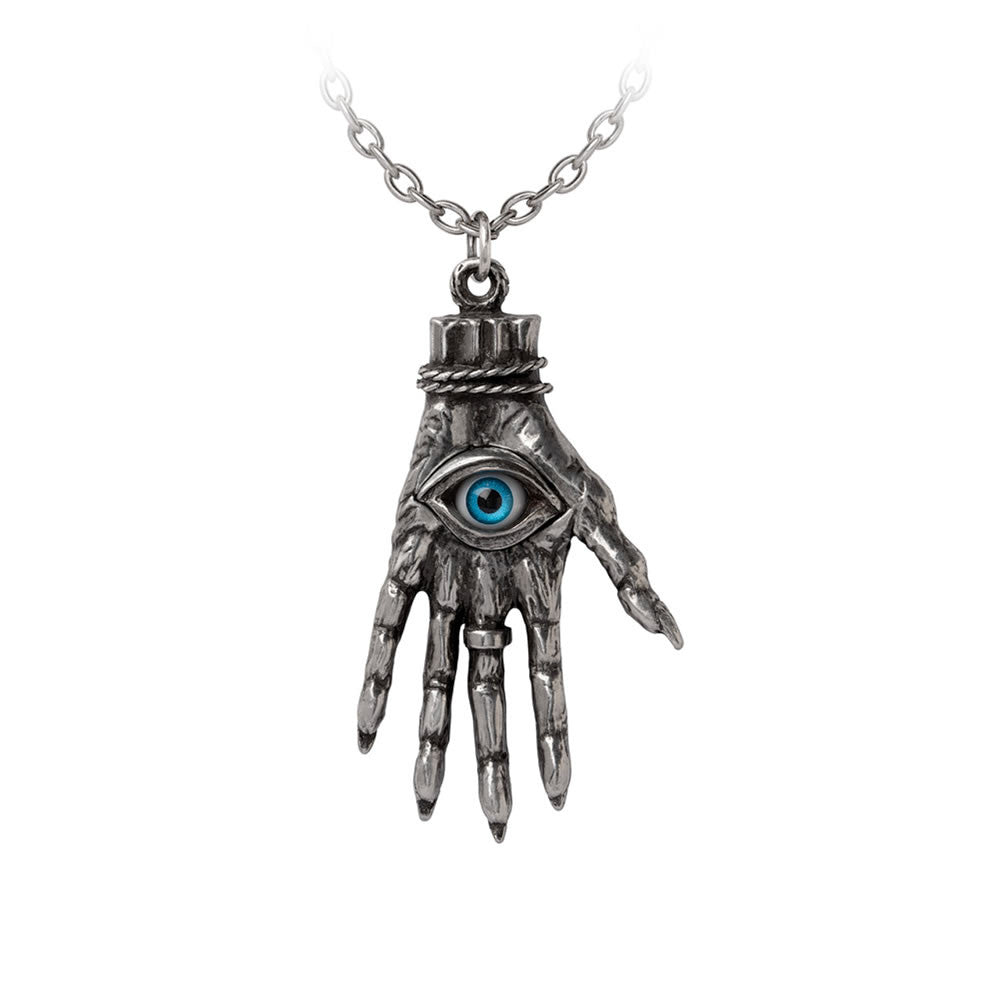 Alchemy Gothic Hand of Glory Hamsa Eye Pendant P953
