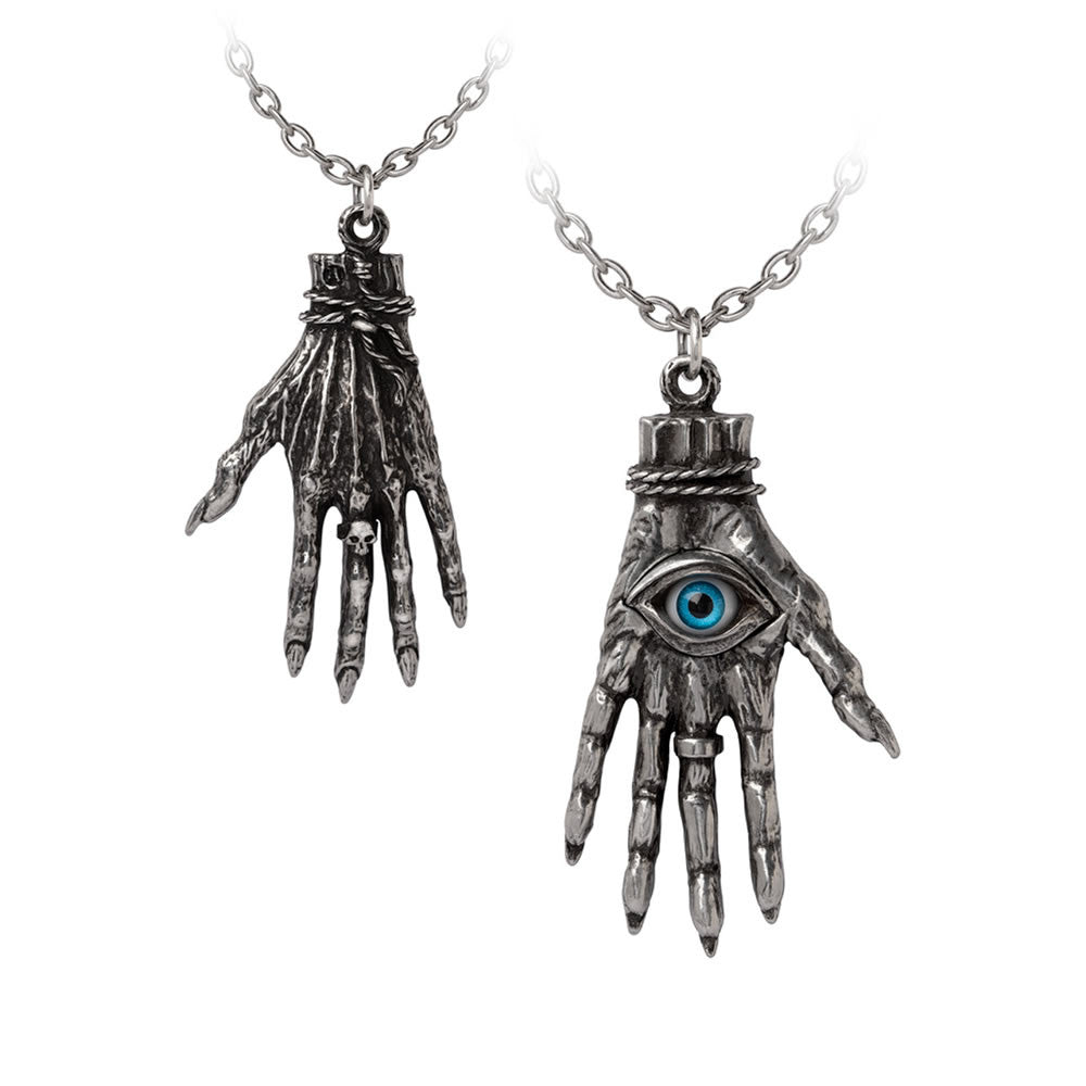 Alchemy Gothic Hand of Glory Hamsa Eye Pendant P953