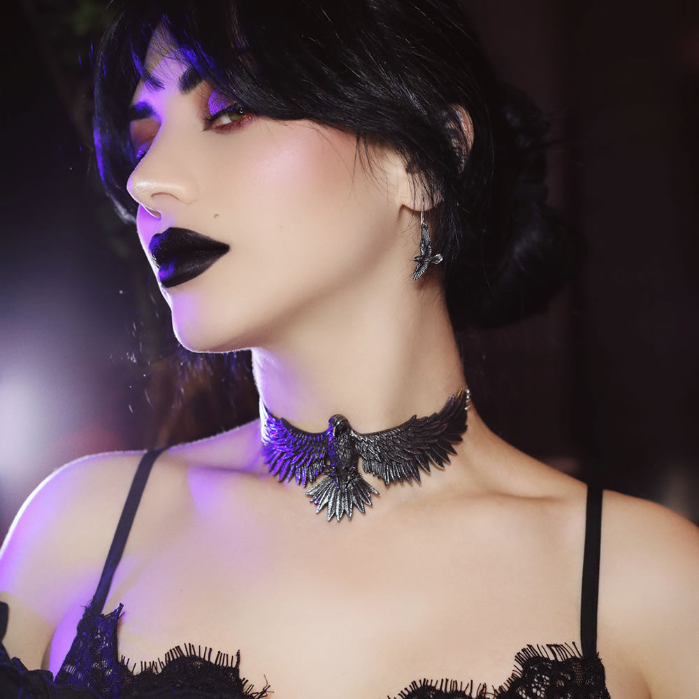 Alchemy Gothic Curse of Coronis Choker Black Raven P956