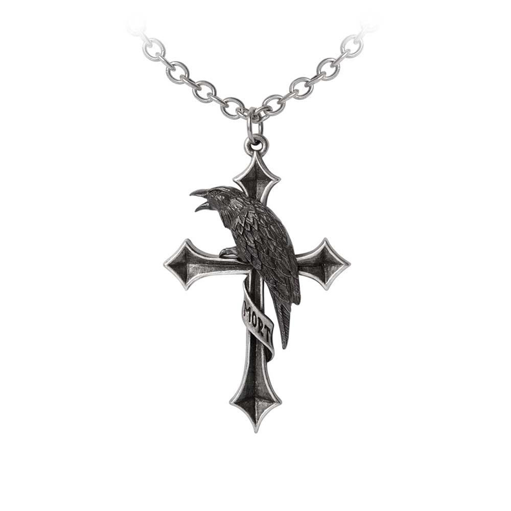 Alchemy Gothic Crus Corvis Cross Pendant P961