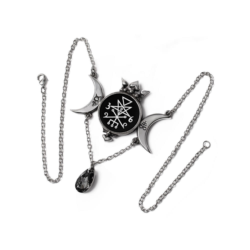 Alchemy Gothic Wycca Queen Moons Pendant P969