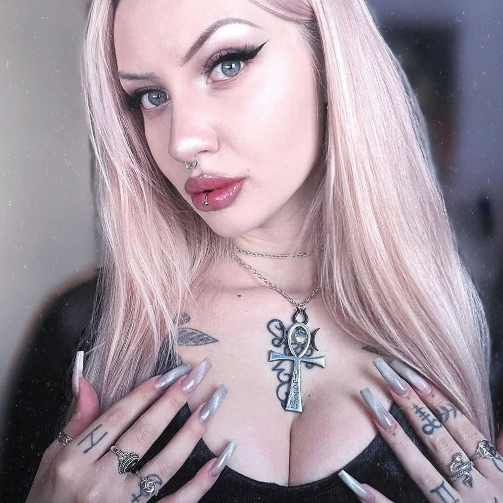 Alchemy Gothic Witch Ankh of Menouth Pendant P972