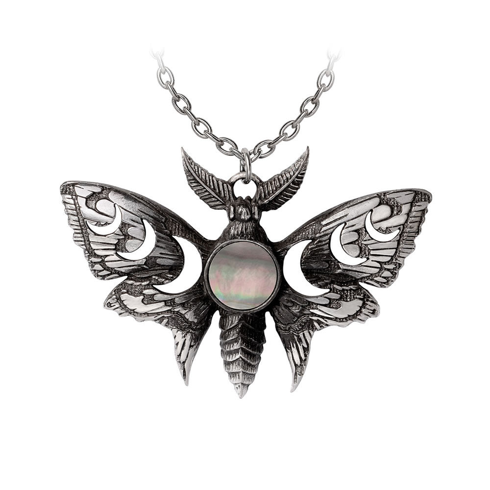 Alchemy Gothic Lunar Actias Moth Pendant P974