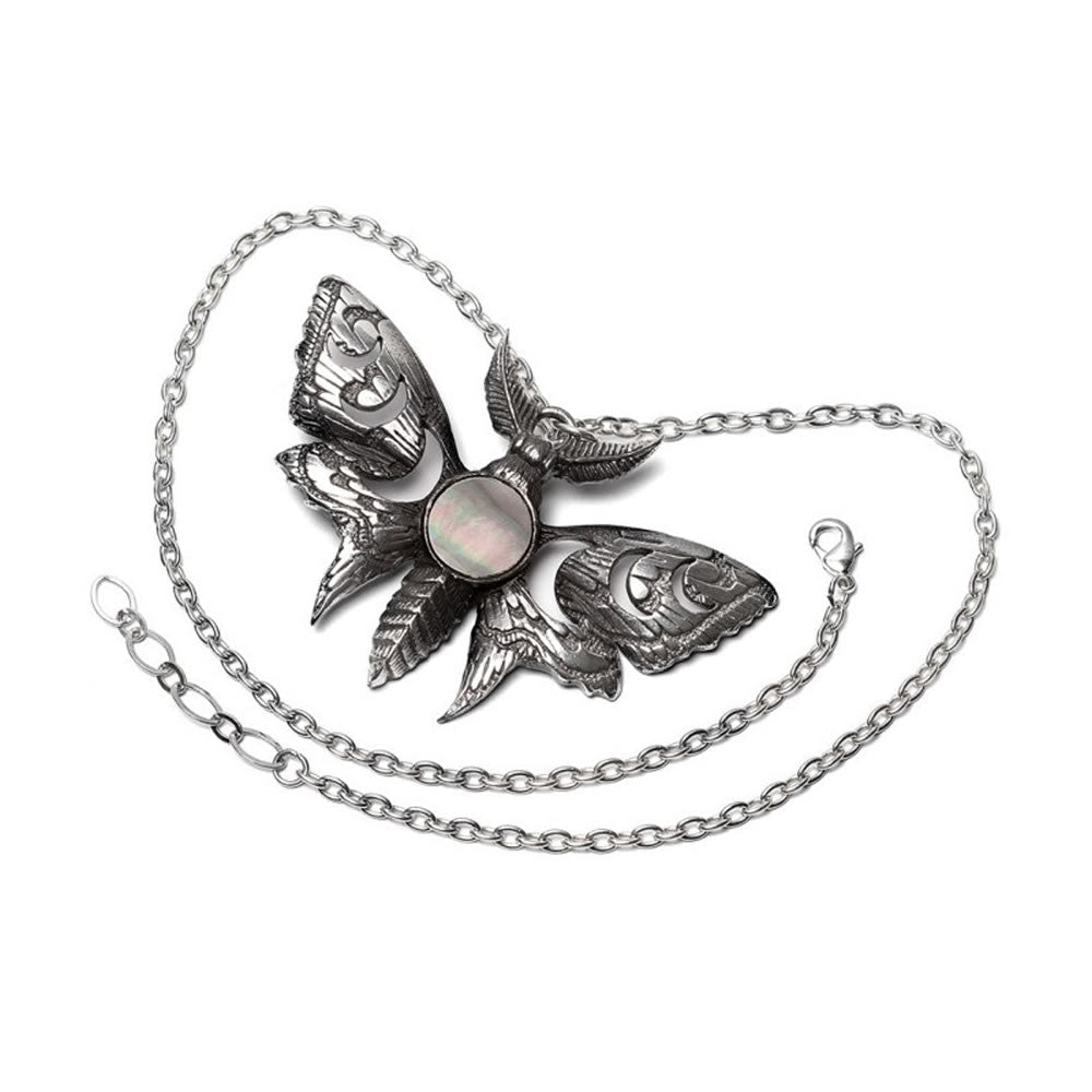 Alchemy Gothic Lunar Actias Moth Pendant P974
