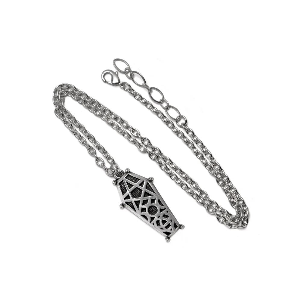 Alchemy Gothic Hex Coffin Pendant P978