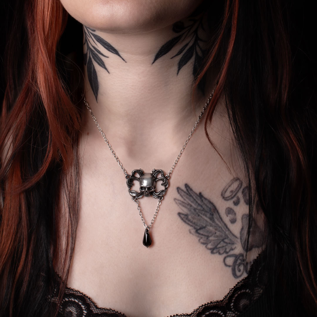 Alchemy Gothic Sweet Death Skull Pendant P989