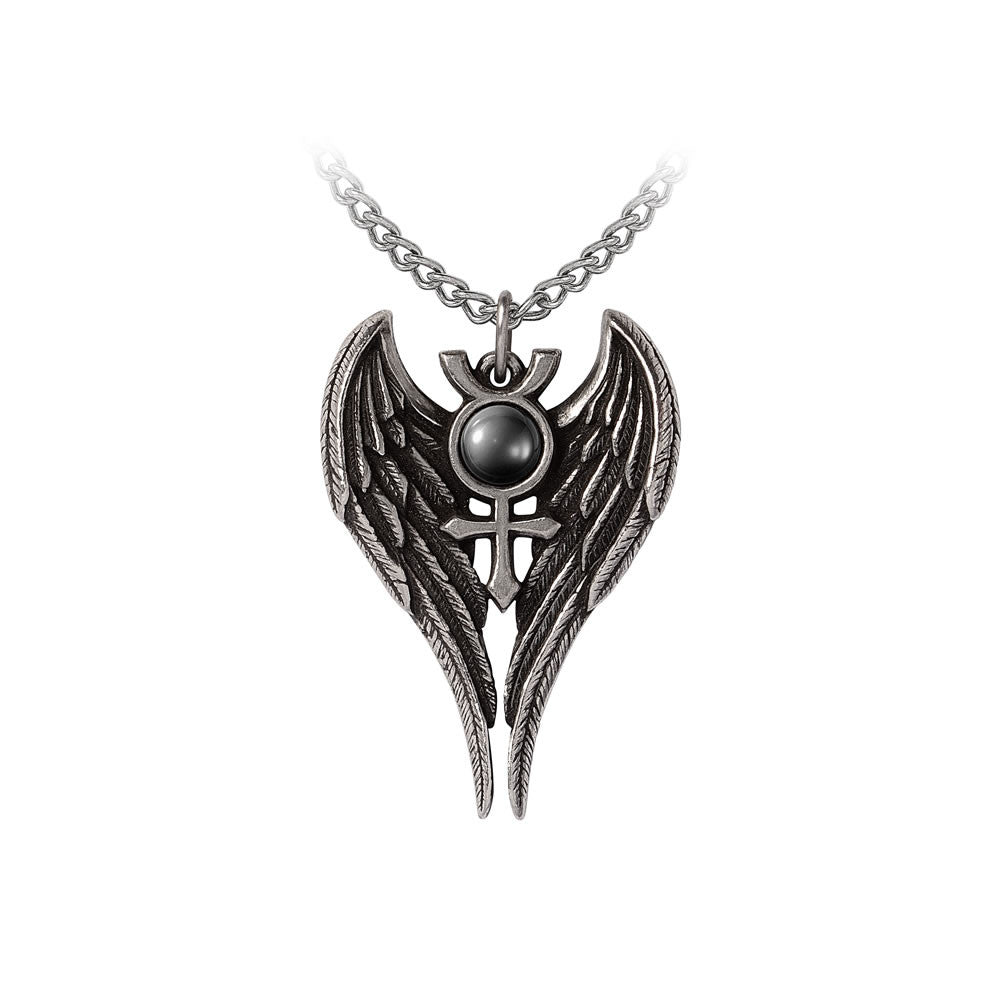 Alchemy Gothic Angel of Mercury Astrology Necklace P993
