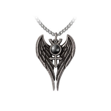 Alchemy Gothic Angel of Mercury Astrology Necklace P993