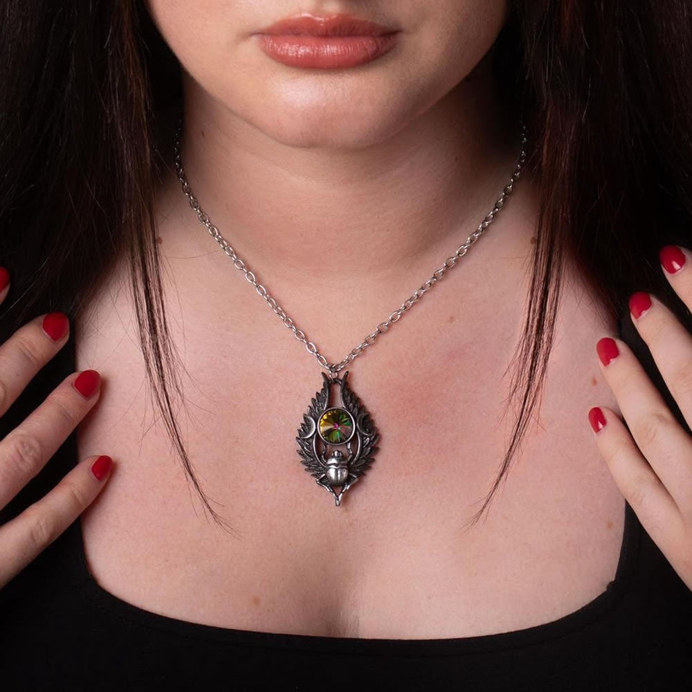 Alchemy Goth Dea Umbra Nili Beetle Pagan Pendant P995