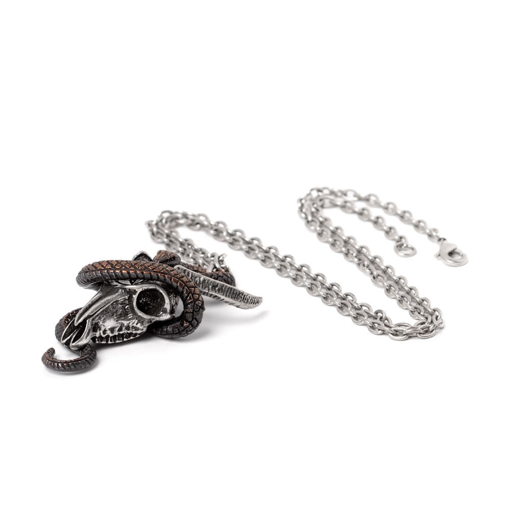 Alchemy Gothic Servant of Baphomet Ram's Skull Pendant P997