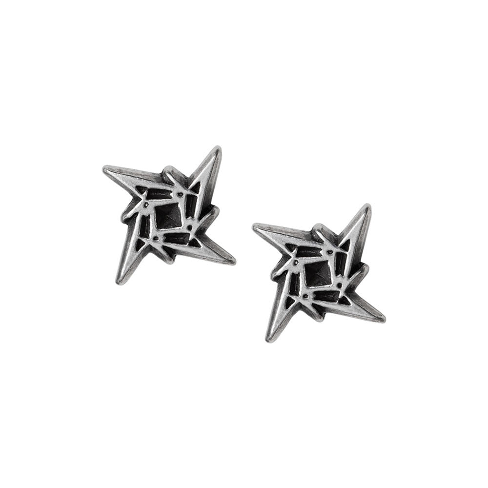 Alchemy Gothic Metallica Ninja Star Earrings PE17