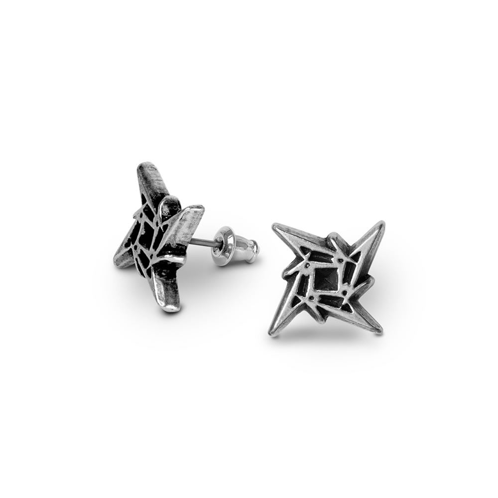 Alchemy Gothic Metallica Ninja Star Earrings PE17