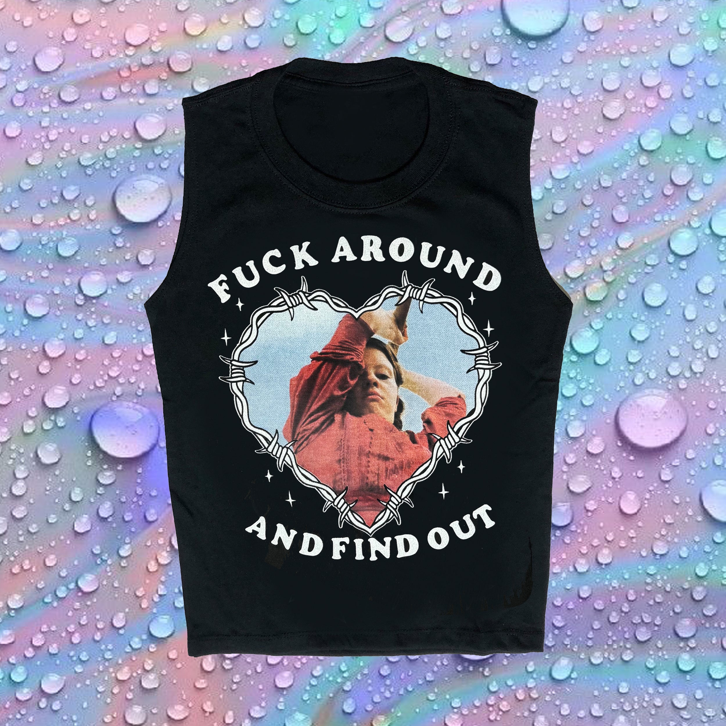 Vera's Eyecandy Pearl 'Fuck Around' Tank Top