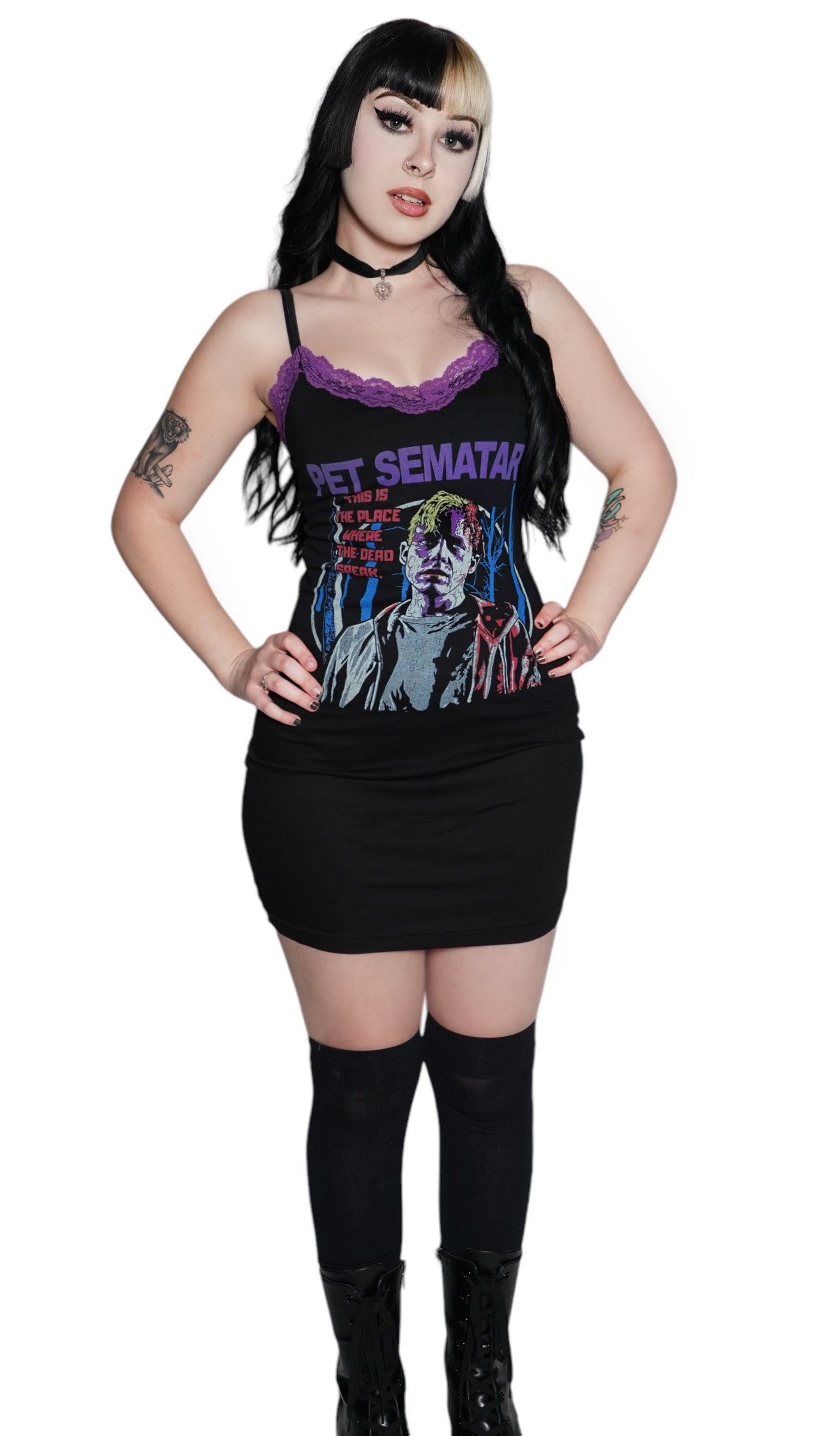 Vera's Eyecandy Pet Sematary Lace Strap Dress