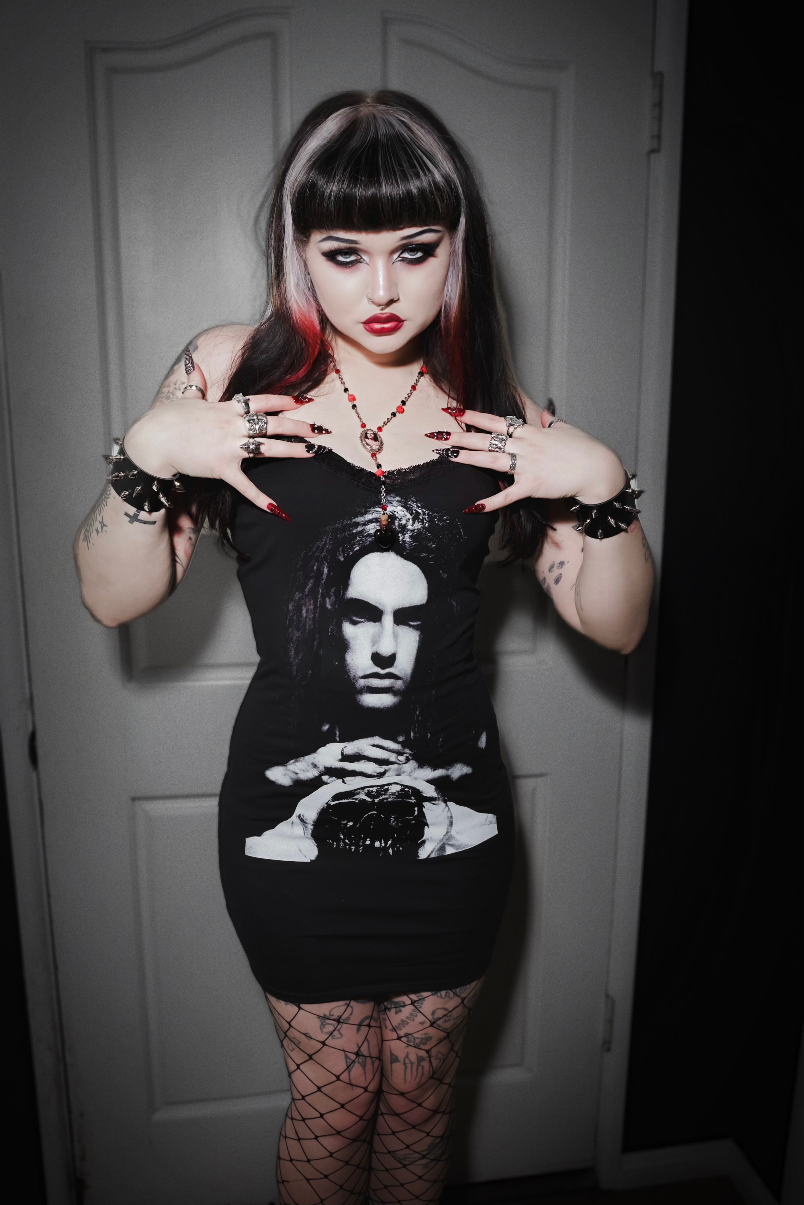 Vera's Eyecandy Peter Steele Lace Strap Dress