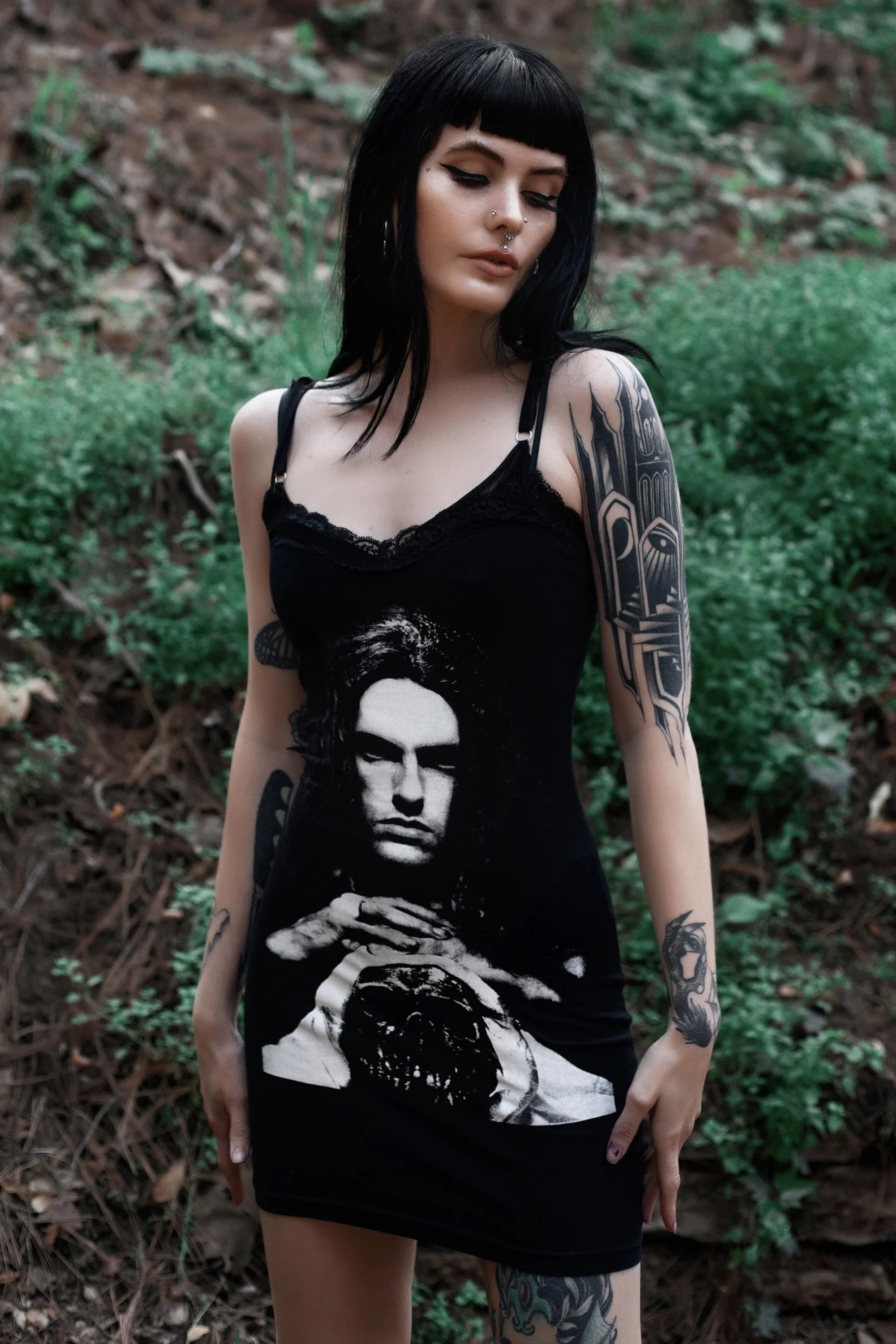 Vera's Eyecandy Peter Steele Lace Strap Dress