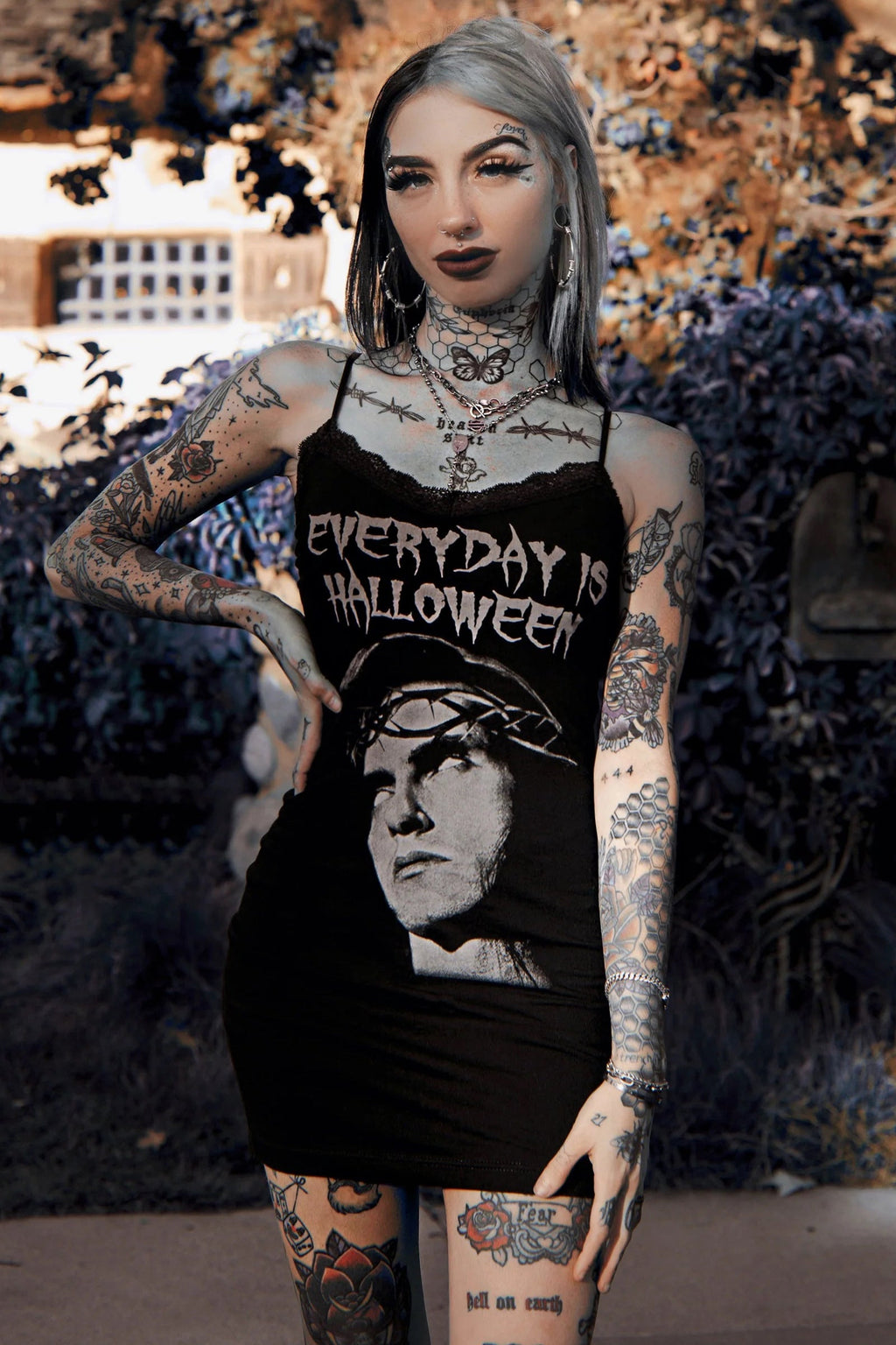 Vera's Eyecandy Peter Everyday is Halloween Lace Strap Dress