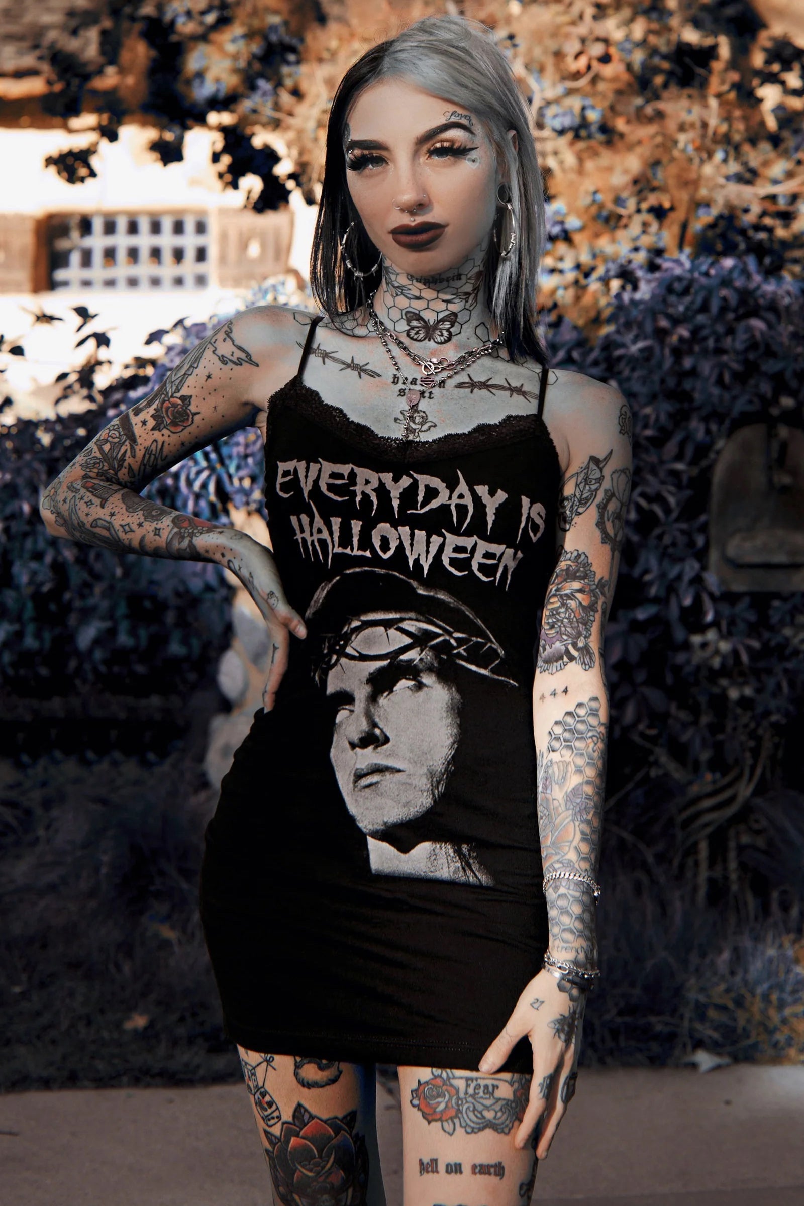 Vera's Eyecandy Peter Everyday is Halloween Lace Strap Dress