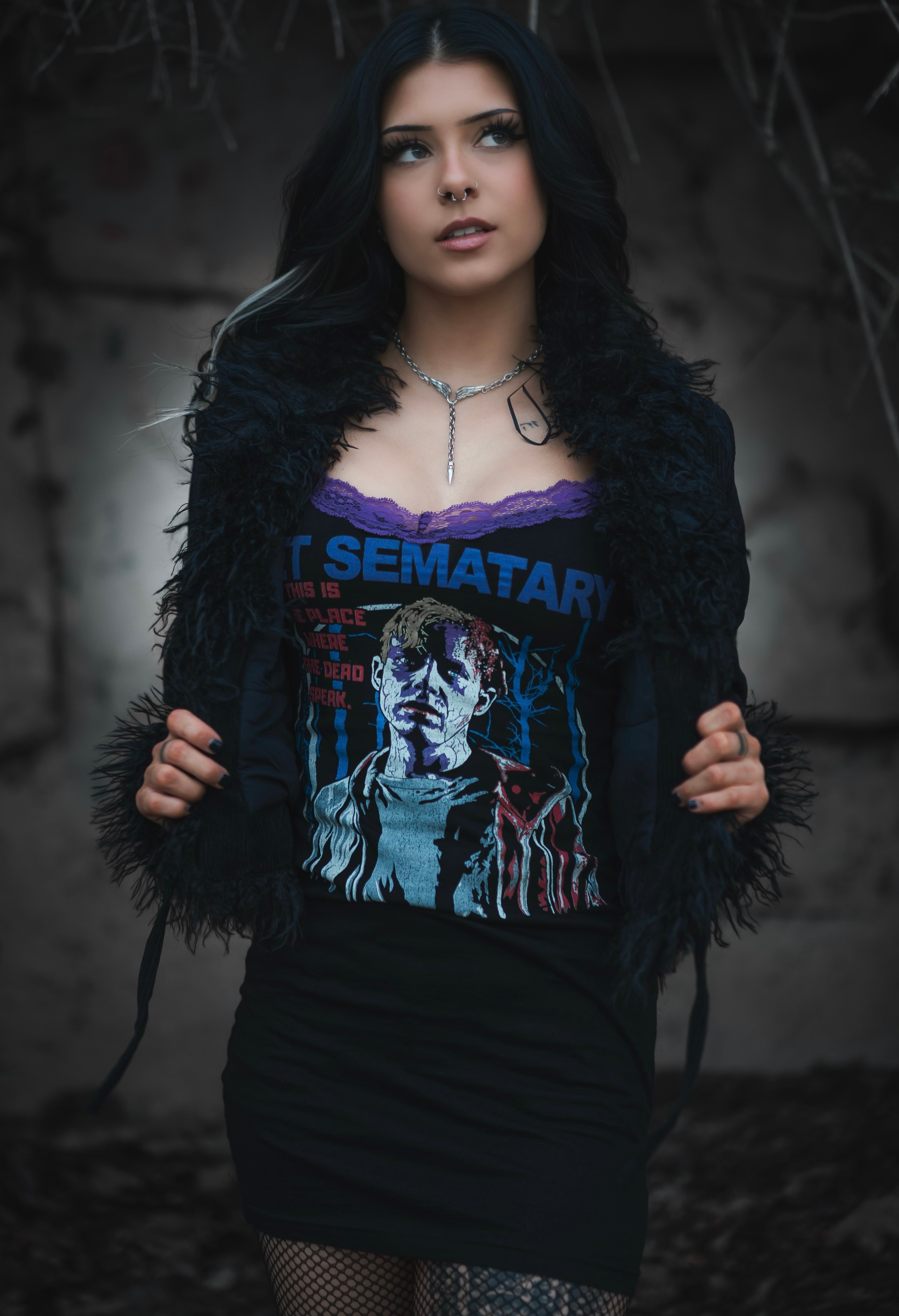 Vera's Eyecandy Pet Sematary Lace Strap Dress