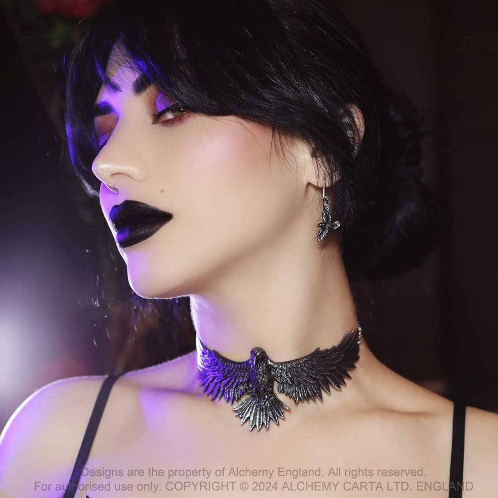 Alchemy Gothic Curse of Coronis Choker Black Raven P956