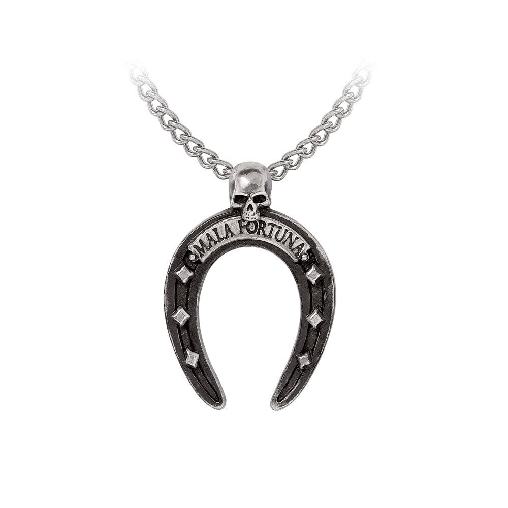 Alchemy Gothic Mala Fortuna Horseshoe Pendant P1015